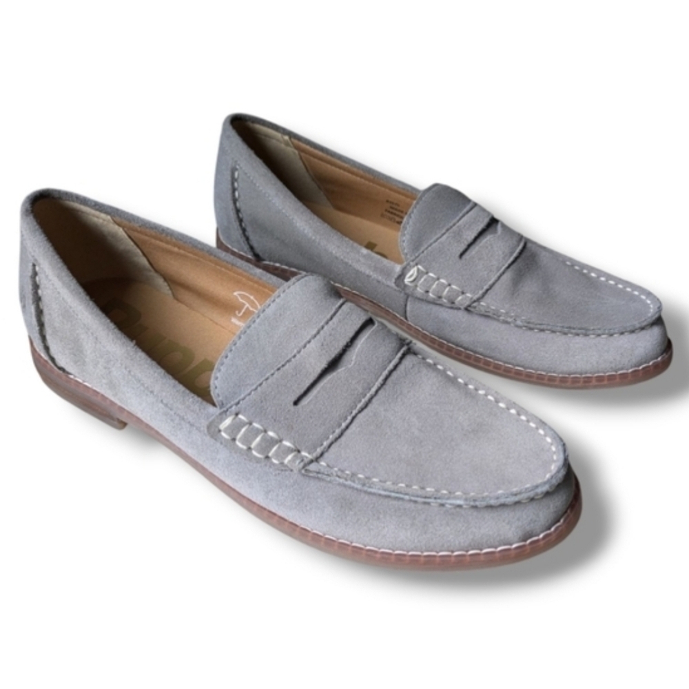 Hush Puppies Suede Bounce Comfort Gray Loafers Women'sSize 8 NWT